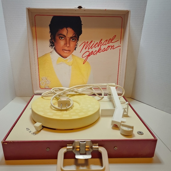 Michael jackson Media Vintage Michael Jackson 45 Record Player Poshmark